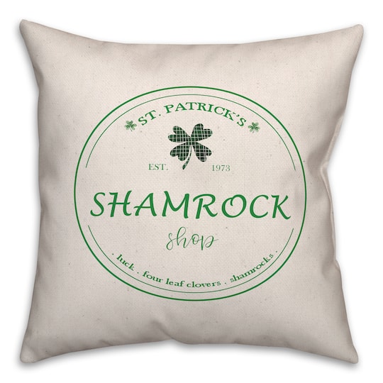 Shamrock Shop 18" x 18" Indoor / Outdoor Pillow